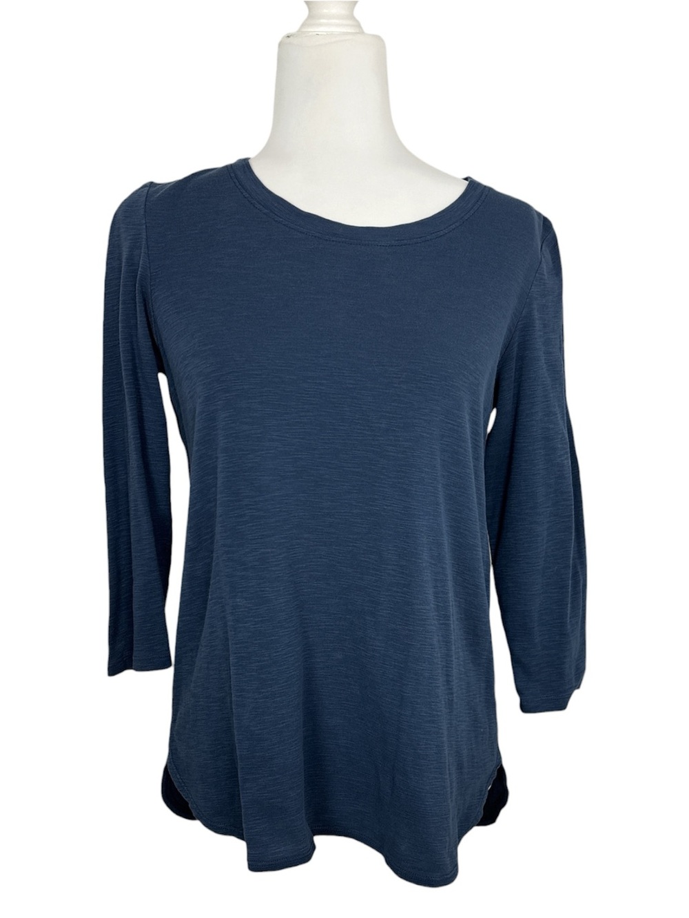 Kirkland Signature Navy Scoop-Neck Long Sleeve Top